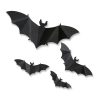 Halloween-i dekoráció - denevér szett - öntapadós - fekete - 30 db / csomag