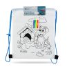 Színezhető tornazsák - 4 filccel - 33 x 27 cm - 4 féle