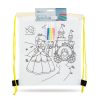 Színezhető tornazsák - 4 filccel - 33 x 27 cm - 4 féle