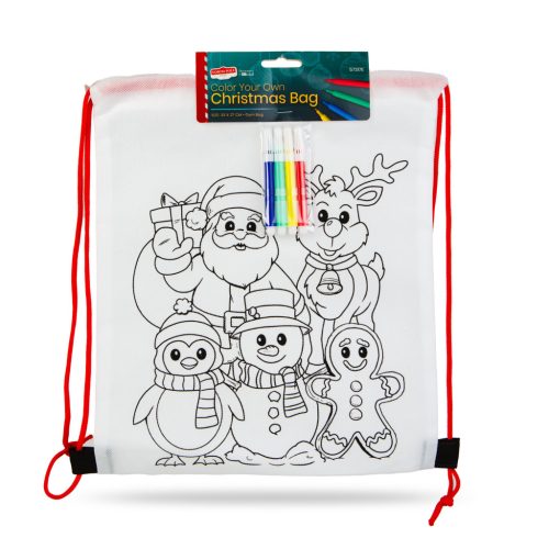 Színezhető tornazsák - 4 filccel - 33 x 27 cm - 2 féle