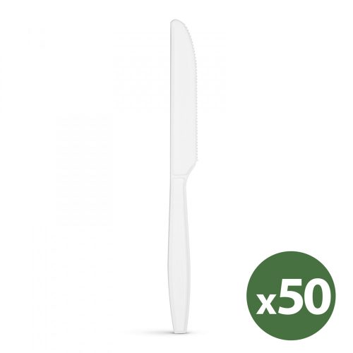 Többször használatos bioműanyag kés készlet - 50 db / csomag