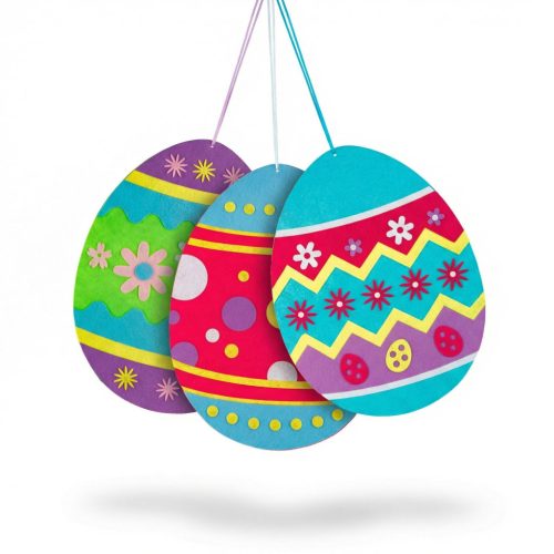 Húsvéti filc függődísz - tojás - 38 cm x 28 cm - 3 féle
