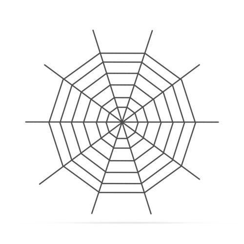 Plüss pókháló - halloween-i dekoráció - 200 cm - fekete