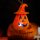 Halloween-i LED lámpa - felakasztható - narancs / fekete - elemes
