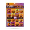 Halloween-i papír matrica szett - tök arcok - 66 db / csomag