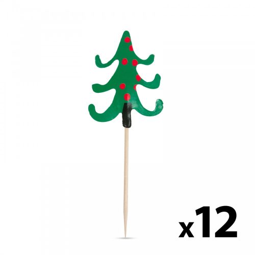 Falatka pálcika - karácsonyfa - 8,5 cm - 12 db