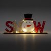LED-es karácsonyi polcdísz - hóemberes - 24 x 4 x 11 cm