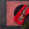 Karácsonyi tányéralátét - 45 x 30 cm - piros
