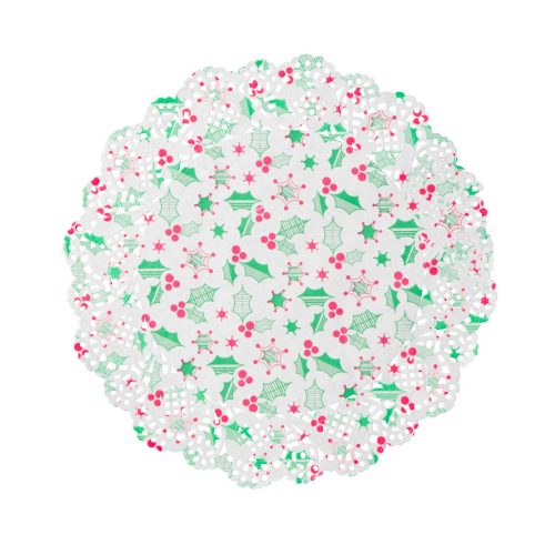 Karácsonyi, papír tányéralátét - 16,5 cm - 20 db / csomag