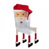 Karácsonyi székdekor, székhuzat szett - Mikulás - 47 x 75 cm - piros/fehér