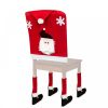Karácsonyi székdekor, székhuzat szett- Mikulás - 50 x 60 cm - piros/fehér
