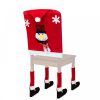 Karácsonyi székdekor, székhuzat szett - Hóember - 50 x 60 cm - piros/fehér
