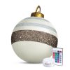 Felfújható RGB LED-es óriás karácsonyi gömb fehér - 60 cm