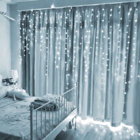   Fényfüggöny - 100 db LED - hidegfehér - hálózati - IP44 - 2,2 m - 8 program