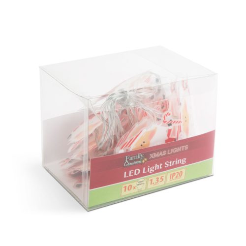 LED fényfüzér - csengettyű - 2,2 m - 20 LED - melegfehér - 2 x AA