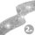 Karácsonyi LED-es szalag - ezüst - 2 m x 5 cm - 2 x AA