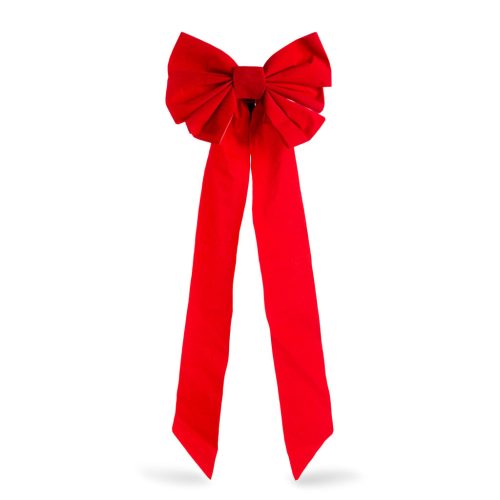 Masni dekoráció - bársony, piros - 26 x 77 cm