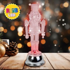   LED-es ólomkatona dekoráció - RGB LED - 15 x 5 x 5 cm - elemes