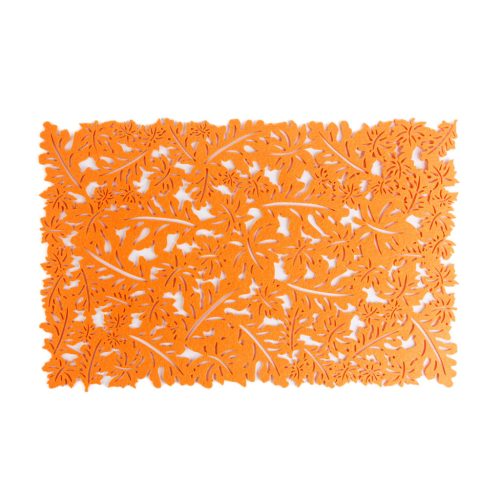 Őszi dekoráció - alátét - filc, narancssárga - 44,5 x 28,5 cm
