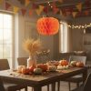Őszi dekoráció - lampion tök - papír - 30 cm