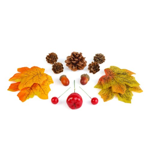 Őszi dekoráció - falevél, toboz, tök szett - 4 féle
