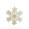 Karácsonyi dekoráció - jégkristály - glitteres arany - akasztható - 31 cm