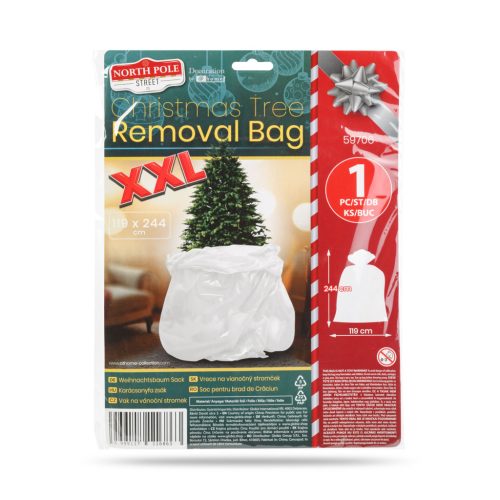 Karácsonyfa zsák - fólia - 119 x 244 cm