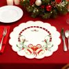Karácsonyi asztalterítő - hímzett - 29 cm - 3 féle