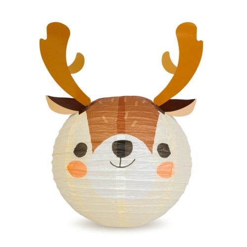 Karácsonyi lampion - rénszarvas - papír - 30 cm