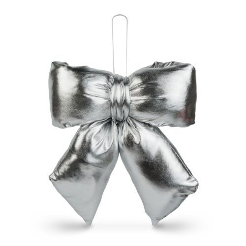 Masni dekoráció - csillogó ezüst - 21 x 19 cm