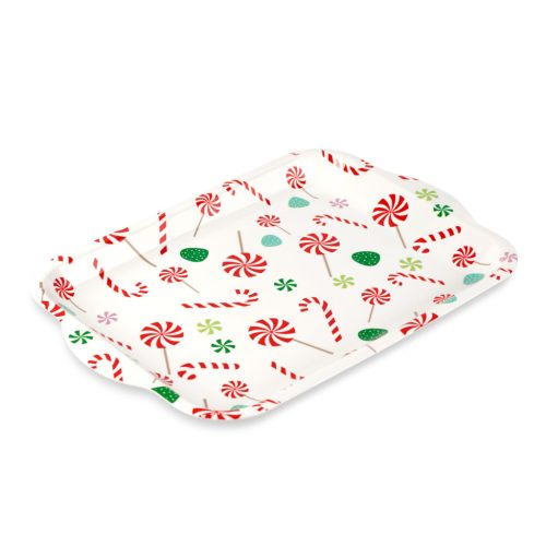 Karácsonyi tálca - műanyag - 34 x 23 cm