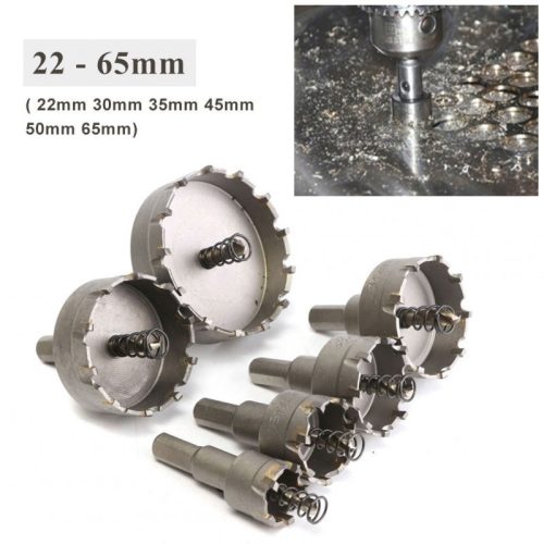 Körkivágó fémhez - 6 db-os készlet (22/30/35/45/50/65 mm)