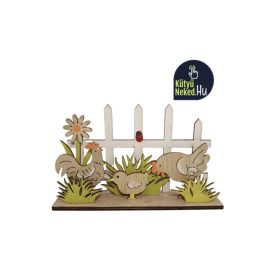 Tavaszi dekor fatalpon 18x5x11 cm