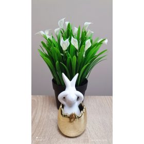 Arany tojásban húsvéti nyuszi dekoráció