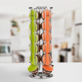   Fém kávékapszula tartó - 24 db Dolce Gusto kapszulához - króm