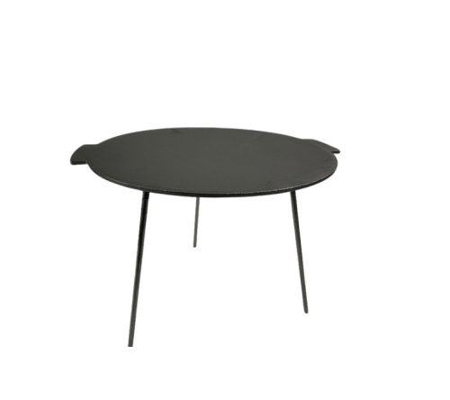 3 Lábú Öntöttvas Grilltárcsa / Sütőtárcsa – Ø 38 cm – Enyhén íves, kerek