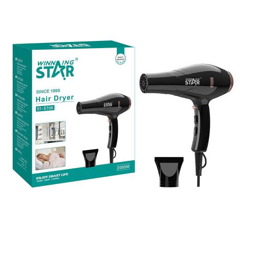 WinningStar - Hajszárító - 2000W - fekete