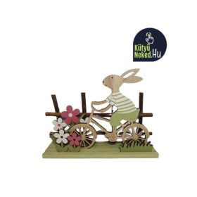 Húsvéti dekoráció - nyuszi kerékpárral