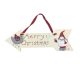 Karácsonyi ajtódísz fából akasztóval skandináv manó - 24 cm x 9 cm
