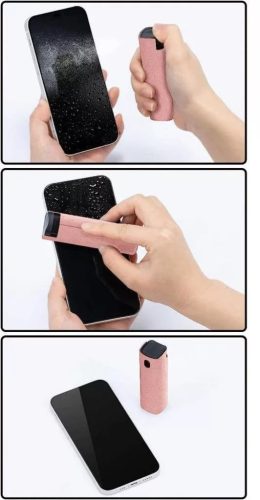 Univerzális Képernyőtisztító Spray 10ml - Por- és Szennyeződésálló, Rózsaszín utántölthető