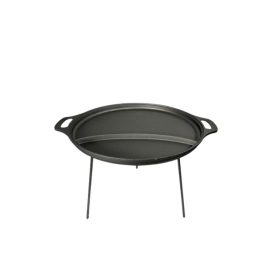   3 Lábú Öntöttvas Osztott Grilltárcsa – Ø 42 cm (Mély, Sík aljú)