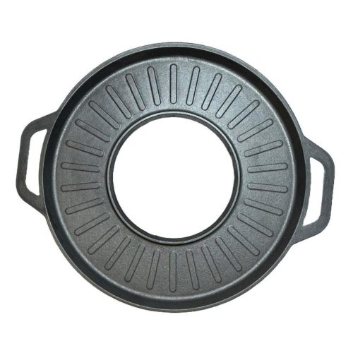 4 db-os Grilltárcsa szett, öntöttvasból, lábakkal – 49,5 cm