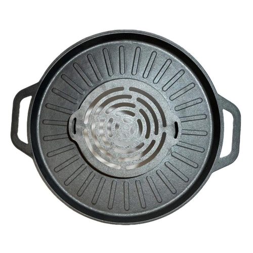 4 db-os Grilltárcsa szett, öntöttvasból, lábakkal – 49,5 cm