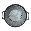 4 db-os Grilltárcsa szett, öntöttvasból, lábakkal – 49,5 cm