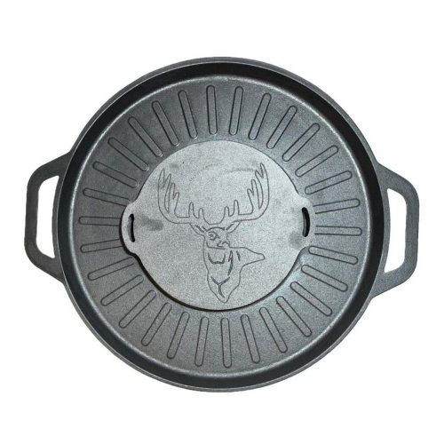 4 db-os Grilltárcsa szett, öntöttvasból, lábakkal – 49,5 cm