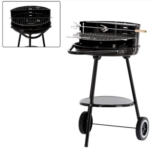 Grillsütő kerekekkel - 58 x 44 x 72 cm