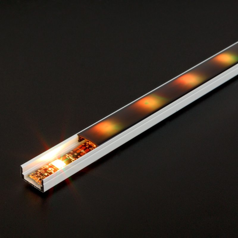 LED aluminium profil sín - 1000 x 17 x 8 mm - U profil - fehér