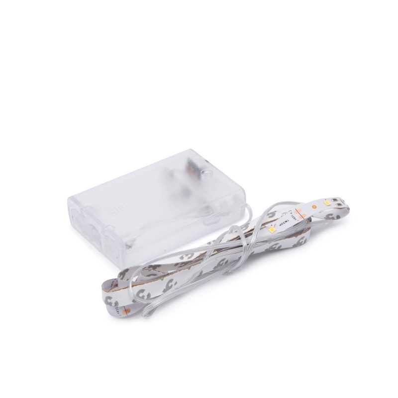 LED szalag - melegfehér - 1m - 3 x AA elemes