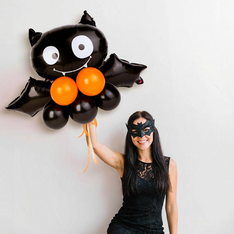 Halloween lufi - denevér - 10 db / csomag