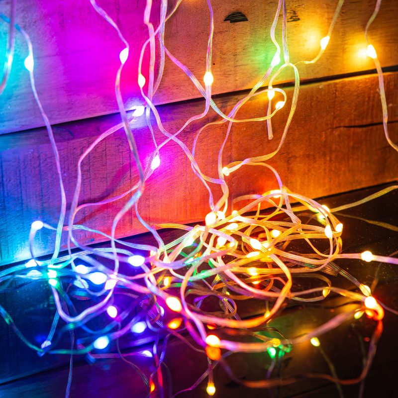 Smart fényfüzér - USB - 50 db RGBIC LED - 5 m - Bluetooth - IP65